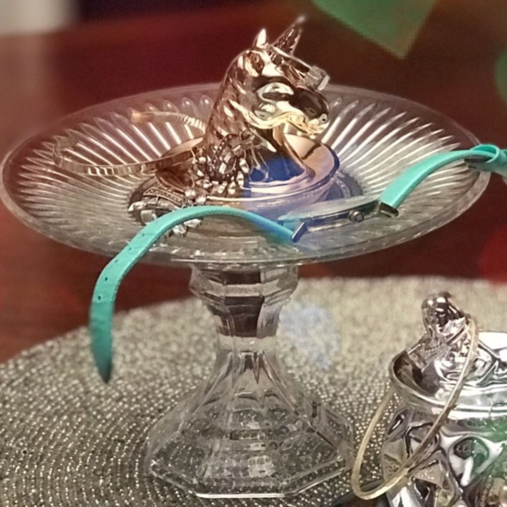 Jewelry Dish Organizer Upcycled UNICORN Vintage!